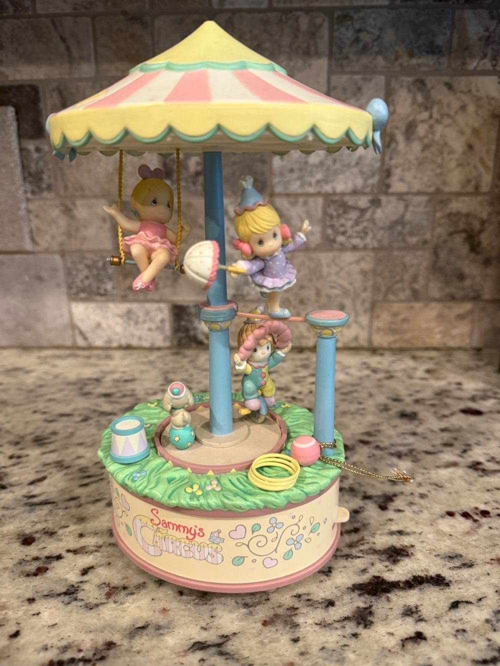 Rare Enesco 1994 Precious Moments “ Sammy’s Circus” Music Box